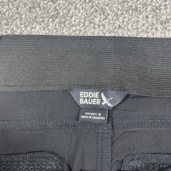 Eddie Bauer Shorts Womens 4 Hiker Nylon Spandex Performance Stretch Black NWT - Picture 3 of 10